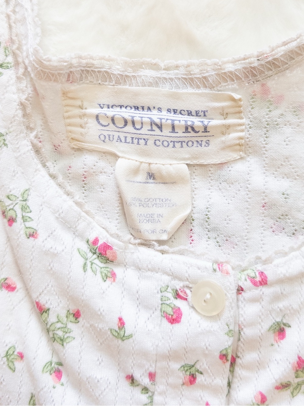 Vintage 90s Victoria’s Secret Country Cotton Floral Longjohns Medium - Picture 4 of 7